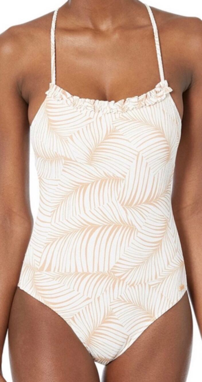 Roxy Copper Palm Tree Dream One Piece Swim Suit M NWT